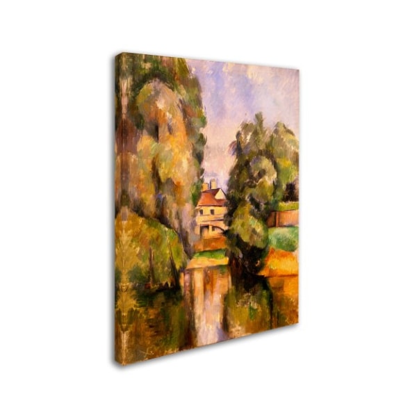 Cezanne 'Country House By A River' Canvas Art,24x32